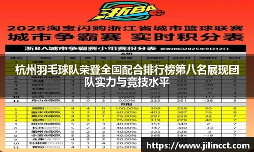 杭州羽毛球队荣登全国配合排行榜第八名展现团队实力与竞技水平